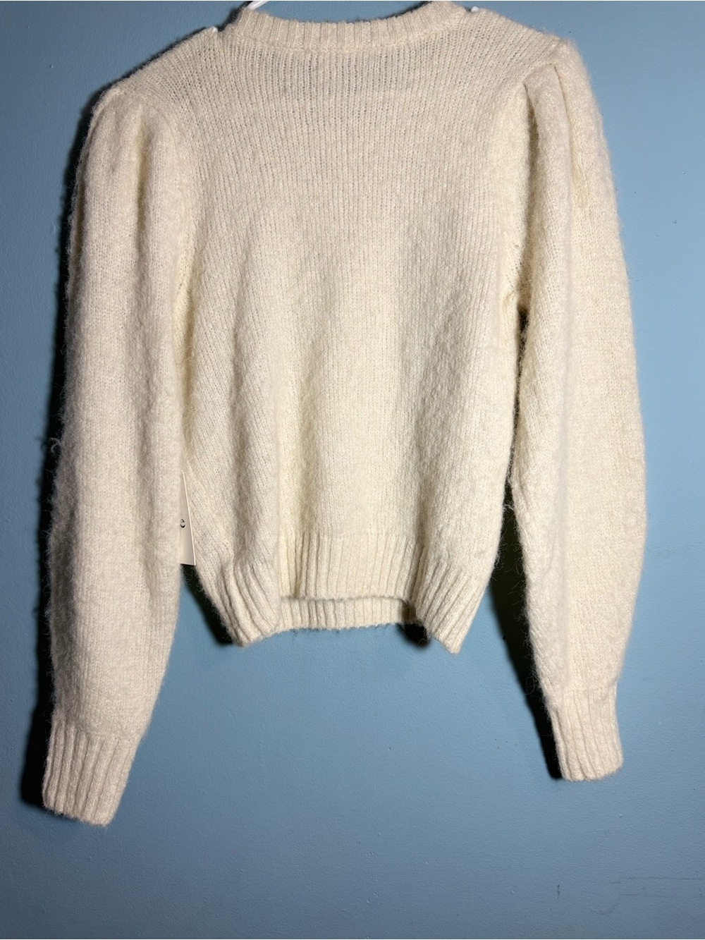 CeCe Cream Textured Pom Crewneck Sweater - Picture 3 of 5